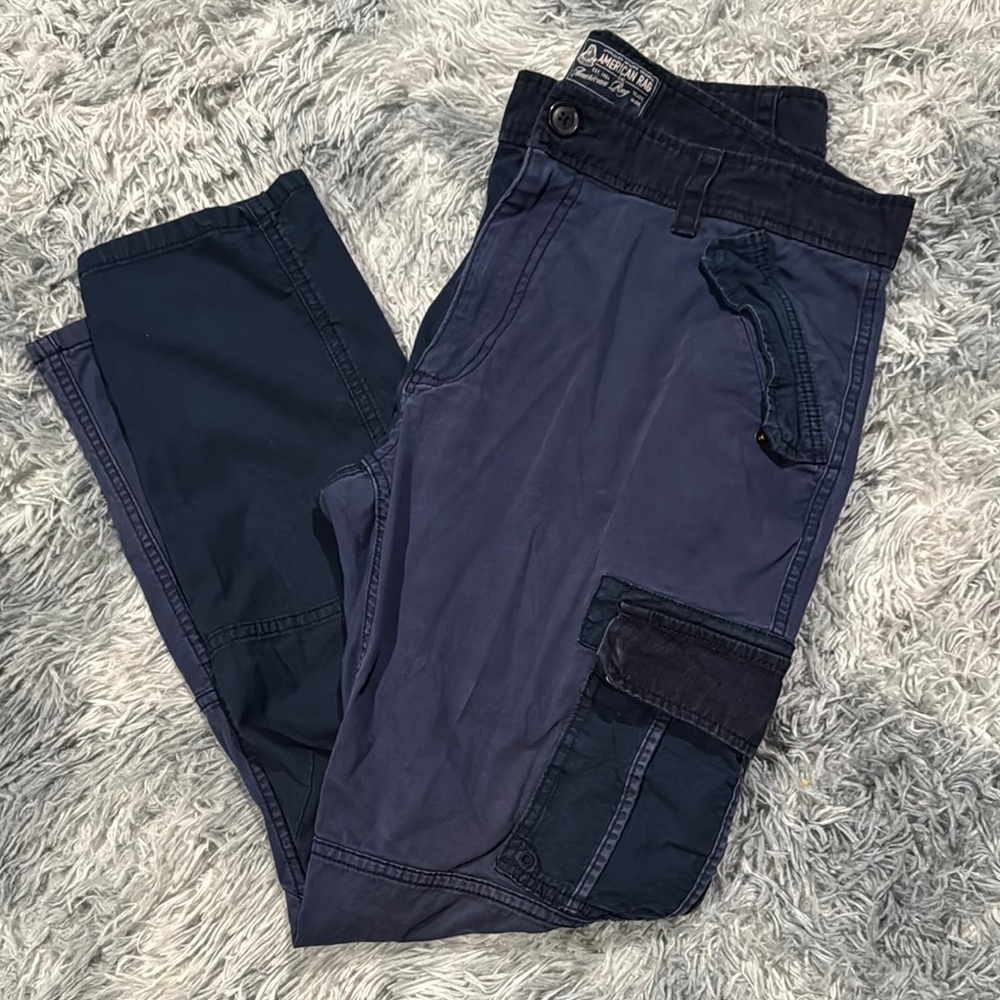 American Rag Blue Cargo Pants with Elastic Waistband
